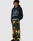 Sweat à capuche zippé avec logo fleuri