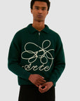 Pull en maille avec logo fleuri