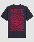 T-shirt à imprimé mural dans le dos