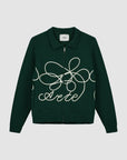 Pull en maille avec logo fleuri