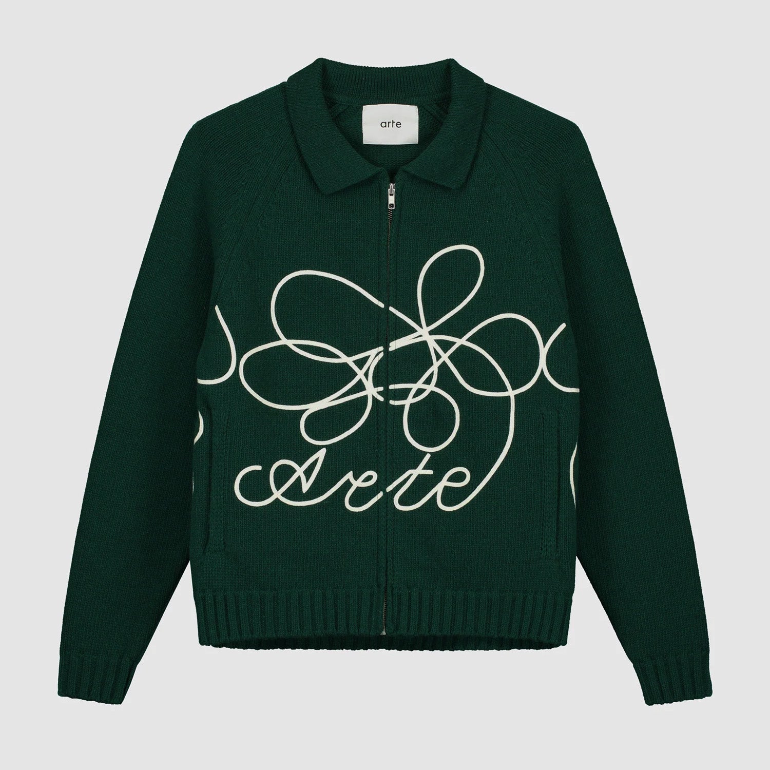 Pull en maille avec logo fleuri