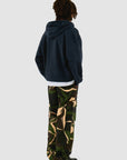 Sweat à capuche zippé avec logo fleuri