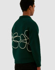 Pull en maille avec logo fleuri