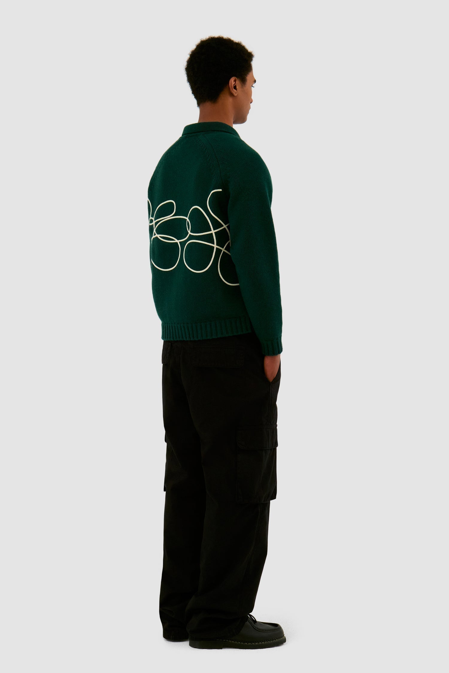 Pull en maille avec logo fleuri