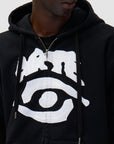 Sweat à capuche Arte Antwerp  zippé Eye - Noir