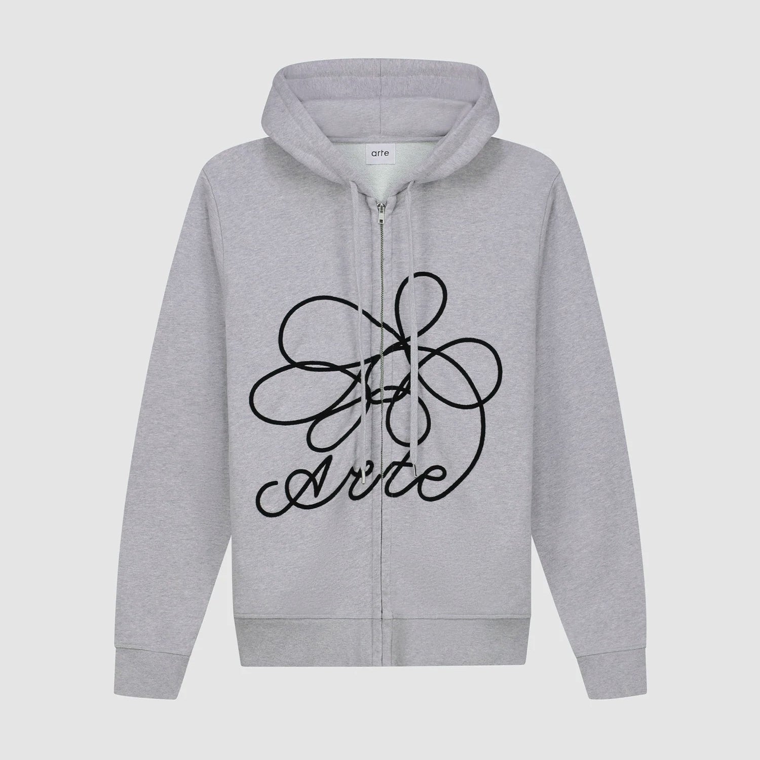 Sweat à capuche zippé avec logo fleuri