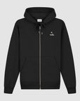Sweat à capuche zippé en forme de cœur
